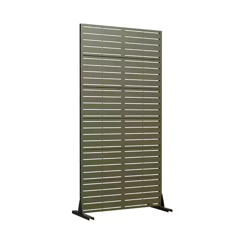 72 H35W Dovelina Gray Paravent métallique autoportant pour extérieur Clôture de jardin décorative
