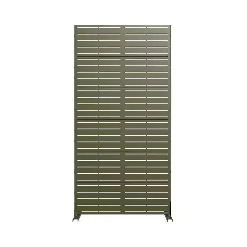 72 H35W Dovelina Gray Paravent métallique autoportant pour extérieur Clôture de jardin décorative