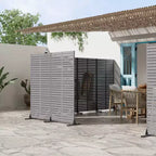 72 H35W Dovelina Gray Paravent métallique autoportant pour extérieur Clôture de jardin décorative