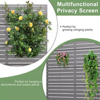 72 H35W Dovelina Gray Paravent métallique autoportant pour extérieur Clôture de jardin décorative