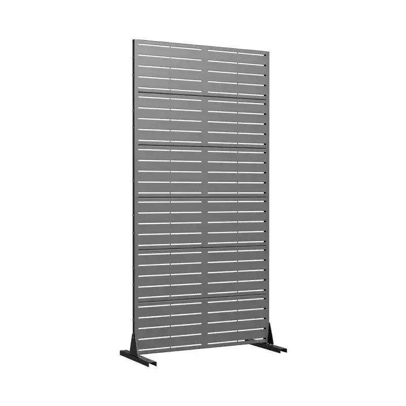 72 H35W Dovelina Gray Paravent métallique autoportant pour extérieur Clôture de jardin décorative