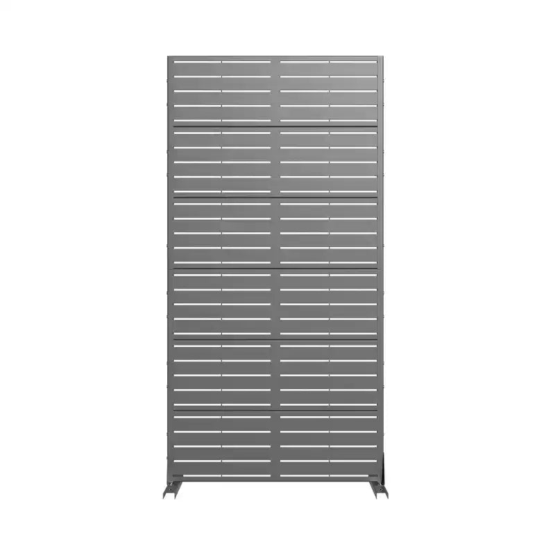 72 H35W Dovelina Gray Paravent métallique autoportant pour extérieur Clôture de jardin décorative