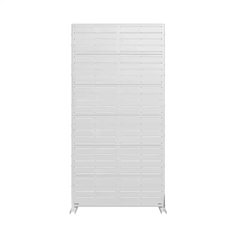 72 H35W Dovelina Gray Paravent métallique autoportant pour extérieur Clôture de jardin décorative