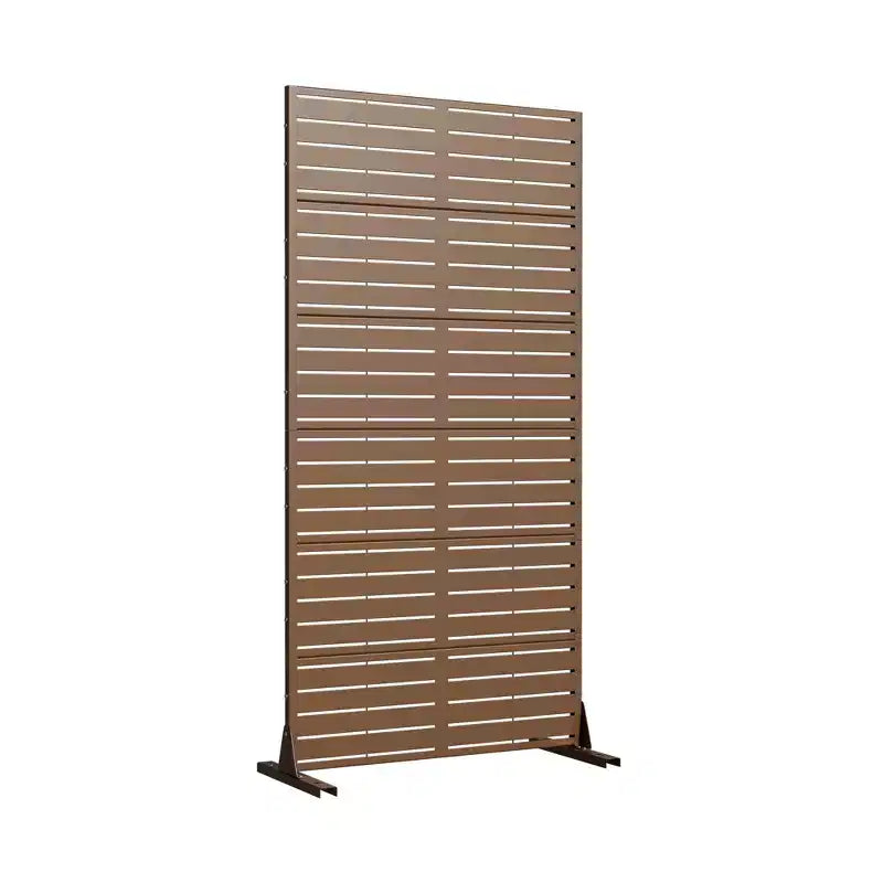 72 H35W Dovelina Gray Paravent métallique autoportant pour extérieur Clôture de jardin décorative