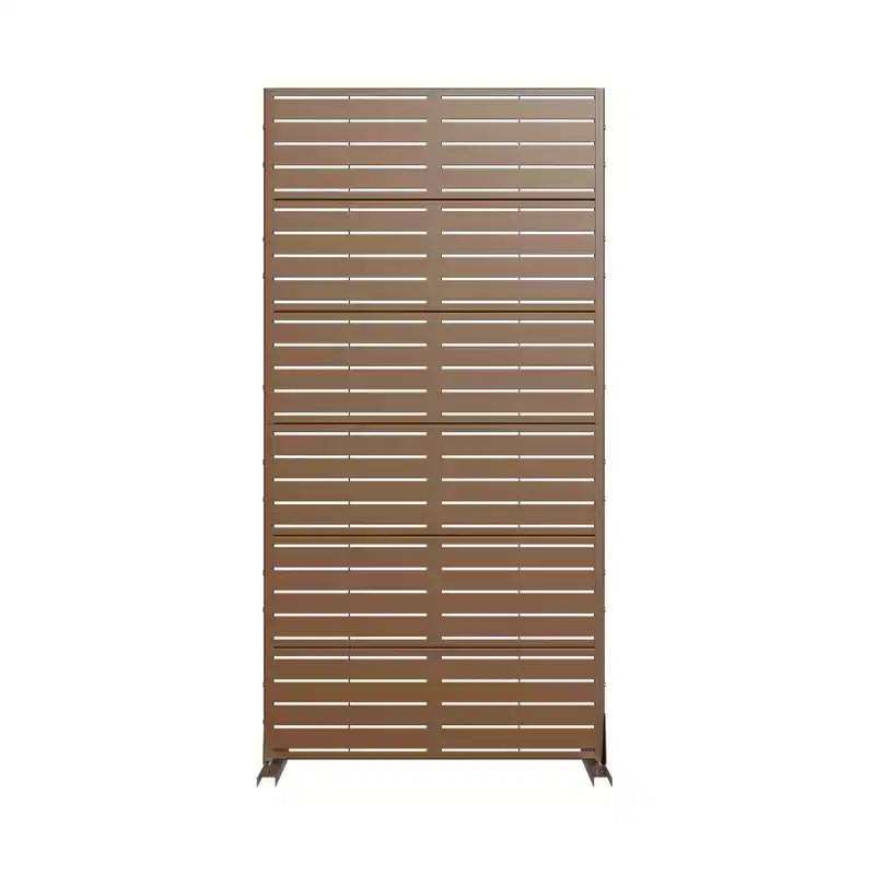 72 H35W Dovelina Gray Paravent métallique autoportant pour extérieur Clôture de jardin décorative