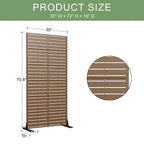 72 H35W Dovelina Gray Paravent métallique autoportant pour extérieur Clôture de jardin décorative
