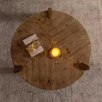 Table basse GDFStudio Eve ronde en bois rustique de 36,61