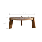 Table basse GDFStudio Eve ronde en bois rustique de 36,61