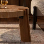 Table basse GDFStudio Eve ronde en bois rustique de 36,61