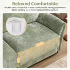 Canapé modulable avec ports USB, canapé 6/4 places rembourré en chenille avec accoudoirs pétale et poufs - ModernLuxe