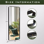 Miroir 67x28 classique à arche, pleine longueur, avec cadre en bois blanc, résistant aux intempéries, pour salle de bain, entrée de chambre, salon/dressing