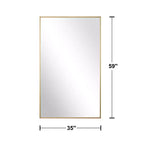 Miroir 67x28 classique à arche, pleine longueur, avec cadre en bois blanc, résistant aux intempéries, pour salle de bain, entrée de chambre, salon/dressing
