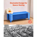 VEVOR Lit de repos empilable pour enfants, lot de 6, lits de repos portables pour tout-petits, lits de repos de taille standard 132 x 58 cm pour enfants, lits de garderie pour salle de classe préscolaire