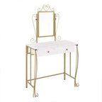 Ensemble de coiffeuse Bestier avec miroir et tabouret, table de maquillage blanche avec tiroirs pour filles, femmes, chambre à coucher, cadeau