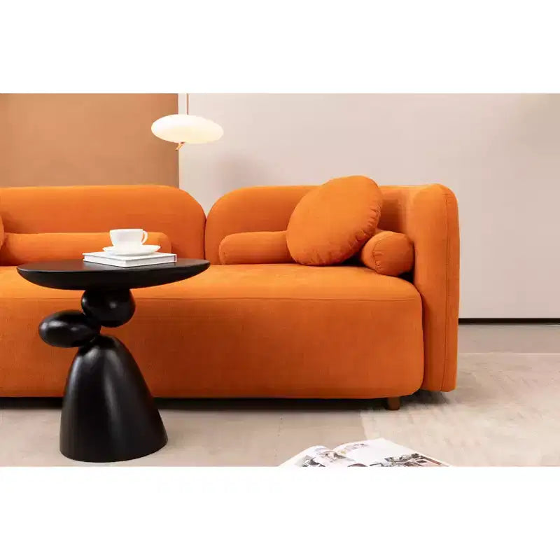 MAYEERTY Table d'appoint moderne, table d'appoint en fibre de verre avec décoration, pour salon, chambre, chambre d'amis