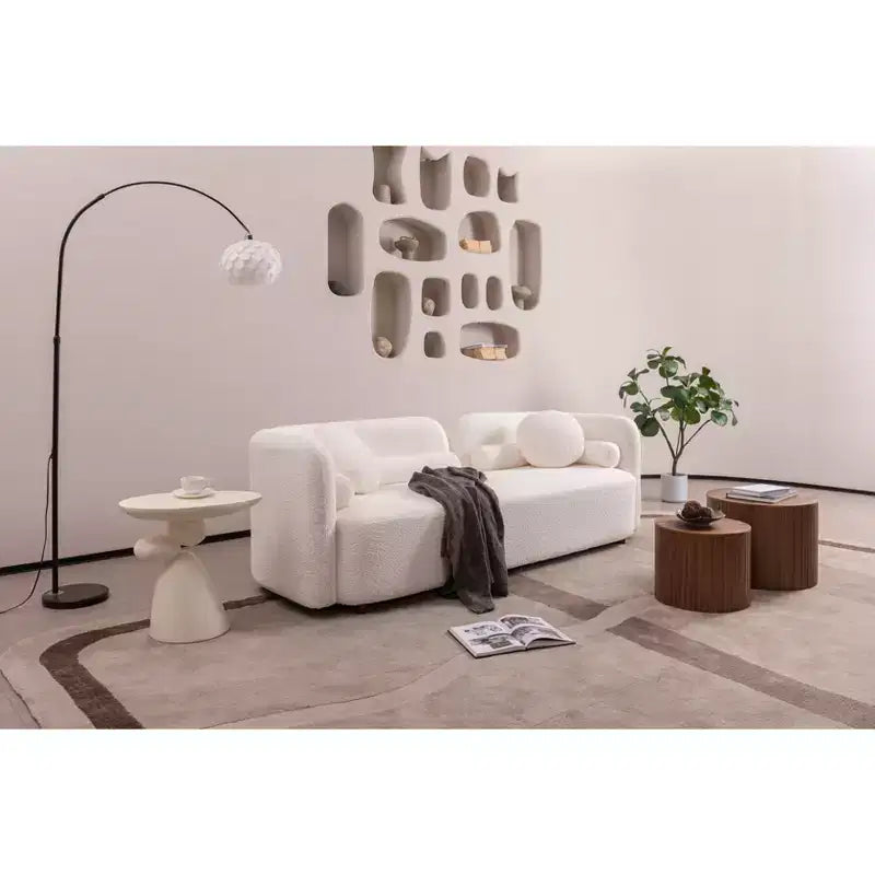 MAYEERTY Table d'appoint moderne, table d'appoint en fibre de verre avec décoration, pour salon, chambre, chambre d'amis