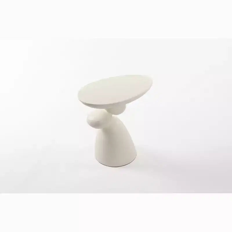MAYEERTY Table d'appoint moderne, table d'appoint en fibre de verre avec décoration, pour salon, chambre, chambre d'amis