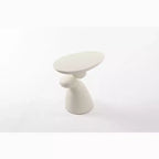 MAYEERTY Table d'appoint moderne, table d'appoint en fibre de verre avec décoration, pour salon, chambre, chambre d'amis