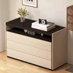 Luck Live Commodes Coiffeuse moderne à 3 tiroirs avec étagère ouverte, beige