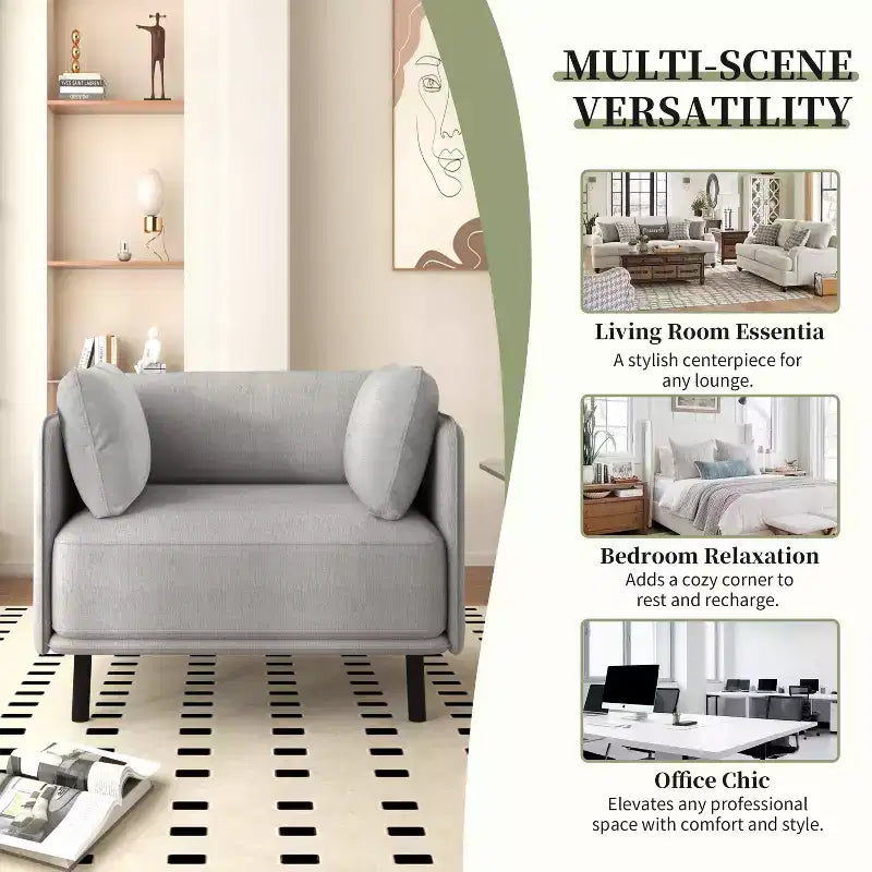 Fauteuil relax MAYEERTY 39 vintage marron en similicuir avec revêtement polyester/PU, structure en bois et pieds en acier