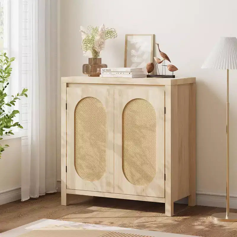 Buffet bahut moderne avec étagère réglable, portes en verre, petite console d'appoint avec rangement, pour salon, salle à manger