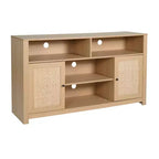 Buffet de cuisine moderne du milieu du siècle Malaki de Flash Furniture avec 2 portes à fermeture douce et étagère centrale réglable, meuble TV pour téléviseurs jusqu'à 65 pouces