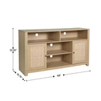 Buffet de cuisine moderne du milieu du siècle Malaki de Flash Furniture avec 2 portes à fermeture douce et étagère centrale réglable, meuble TV pour téléviseurs jusqu'à 65 pouces