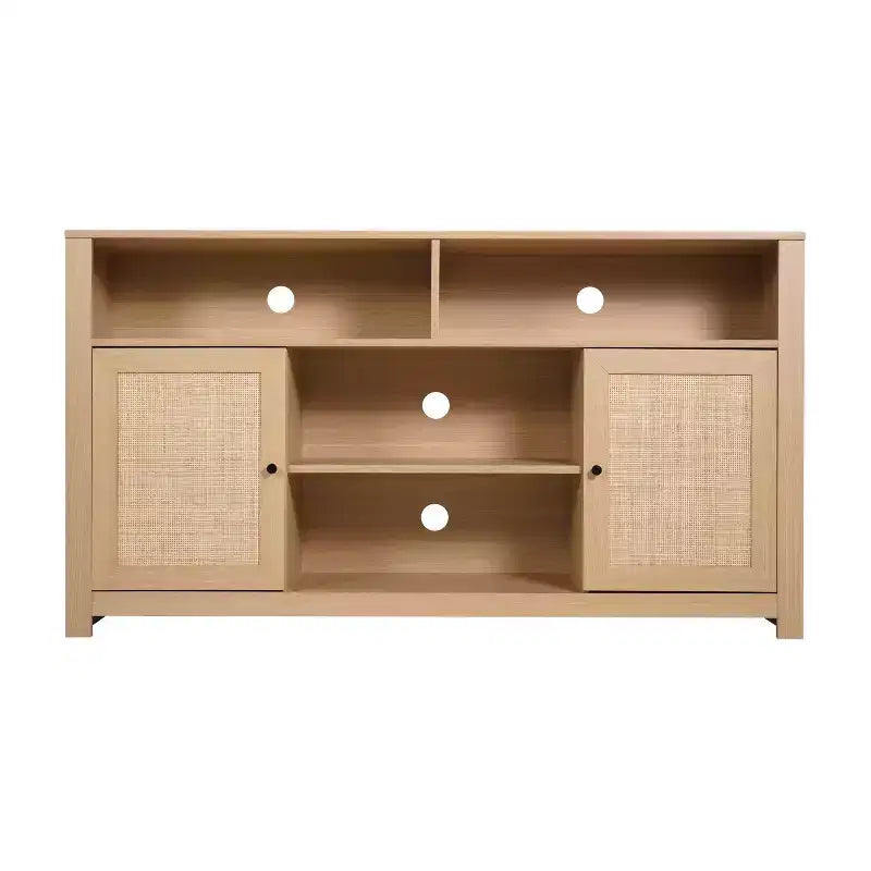 Buffet de cuisine moderne du milieu du siècle Malaki de Flash Furniture avec 2 portes à fermeture douce et étagère centrale réglable, meuble TV pour téléviseurs jusqu'à 65 pouces