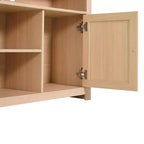Buffet de cuisine moderne du milieu du siècle Malaki de Flash Furniture avec 2 portes à fermeture douce et étagère centrale réglable, meuble TV pour téléviseurs jusqu'à 65 pouces