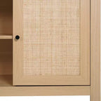Buffet de cuisine moderne du milieu du siècle Malaki de Flash Furniture avec 2 portes à fermeture douce et étagère centrale réglable, meuble TV pour téléviseurs jusqu'à 65 pouces