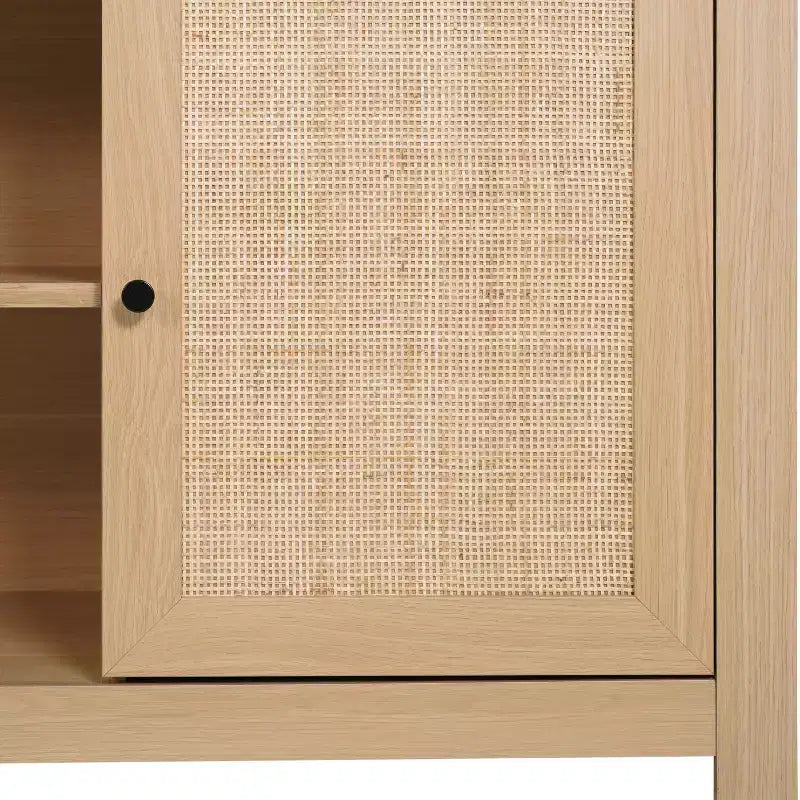 Buffet de cuisine moderne du milieu du siècle Malaki de Flash Furniture avec 2 portes à fermeture douce et étagère centrale réglable, meuble TV pour téléviseurs jusqu'à 65 pouces