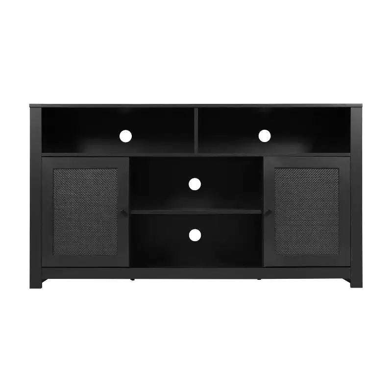 Buffet de cuisine moderne du milieu du siècle Malaki de Flash Furniture avec 2 portes à fermeture douce et étagère centrale réglable, meuble TV pour téléviseurs jusqu'à 65 pouces
