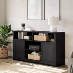 Flash Furniture Malaki Mid-Century Modern Buffet Sideboard with 2 Soft Close Doors and Adjustable Center Shelf, TV Stand for up to 65 TV's