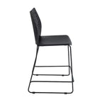 Lot de 3 tabourets de comptoir empilables Flash Furniture Hercules avec dossier ventilé et piètement luge enduit de poudre
