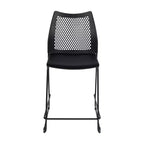 Lot de 3 tabourets de comptoir empilables Flash Furniture Hercules avec dossier ventilé et piètement luge enduit de poudre