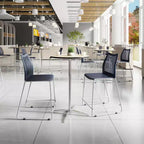 Lot de 3 tabourets de comptoir empilables Flash Furniture Hercules avec dossier ventilé et piètement luge enduit de poudre