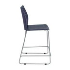 Lot de 3 tabourets de comptoir empilables Flash Furniture Hercules avec dossier ventilé et piètement luge enduit de poudre