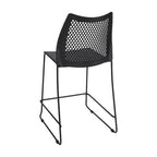Lot de 3 tabourets de comptoir empilables Flash Furniture Hercules avec dossier ventilé et piètement luge enduit de poudre