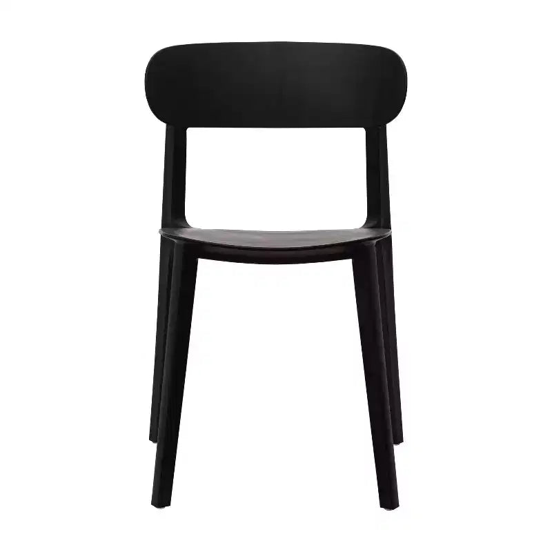Flash Furniture Chaise de patio empilable Dover intérieur-extérieur avec dossier incurvé, chaise en résine commerciale tout temps