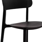Flash Furniture Chaise de patio empilable Dover intérieur-extérieur avec dossier incurvé, chaise en résine commerciale tout temps