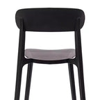 Flash Furniture Chaise de patio empilable Dover intérieur-extérieur avec dossier incurvé, chaise en résine commerciale tout temps
