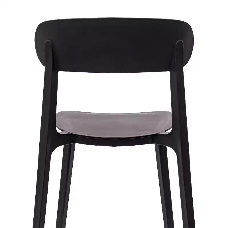 Flash Furniture Chaise de patio empilable Dover intérieur-extérieur avec dossier incurvé, chaise en résine commerciale tout temps
