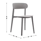 Flash Furniture Chaise de patio empilable Dover intérieur-extérieur avec dossier incurvé, chaise en résine commerciale tout temps