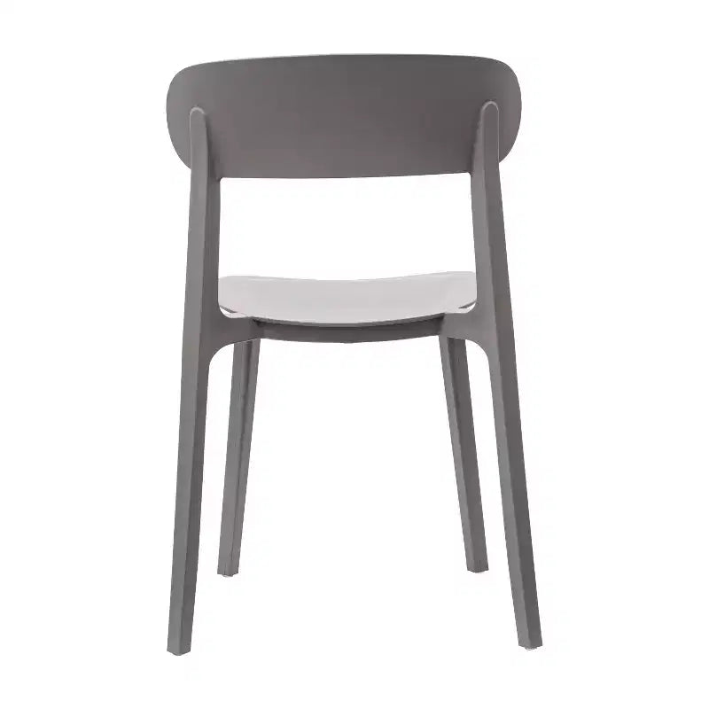Flash Furniture Chaise de patio empilable Dover intérieur-extérieur avec dossier incurvé, chaise en résine commerciale tout temps