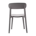 Flash Furniture Chaise de patio empilable Dover intérieur-extérieur avec dossier incurvé, chaise en résine commerciale tout temps