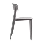 Flash Furniture Chaise de patio empilable Dover intérieur-extérieur avec dossier incurvé, chaise en résine commerciale tout temps