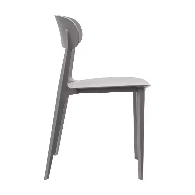 Flash Furniture Chaise de patio empilable Dover intérieur-extérieur avec dossier incurvé, chaise en résine commerciale tout temps