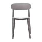 Flash Furniture Chaise de patio empilable Dover intérieur-extérieur avec dossier incurvé, chaise en résine commerciale tout temps