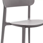 Flash Furniture Chaise de patio empilable Dover intérieur-extérieur avec dossier incurvé, chaise en résine commerciale tout temps