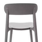 Flash Furniture Chaise de patio empilable Dover intérieur-extérieur avec dossier incurvé, chaise en résine commerciale tout temps